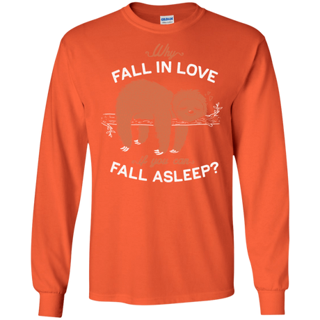 T-Shirts Orange / S Fall Asleep Men's Long Sleeve T-Shirt