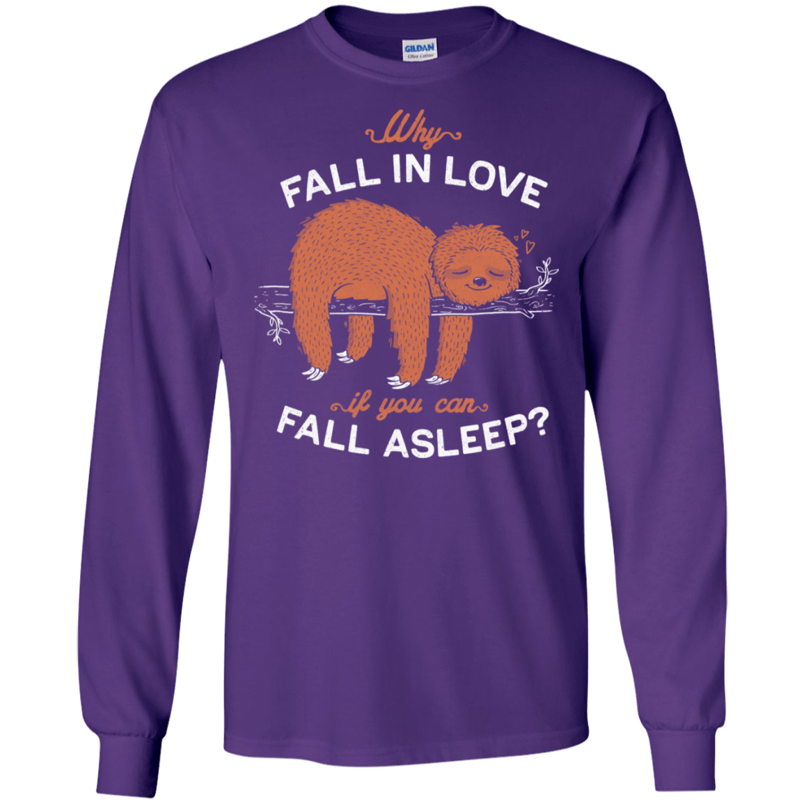 T-Shirts Purple / S Fall Asleep Men's Long Sleeve T-Shirt