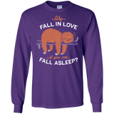 T-Shirts Purple / S Fall Asleep Men's Long Sleeve T-Shirt