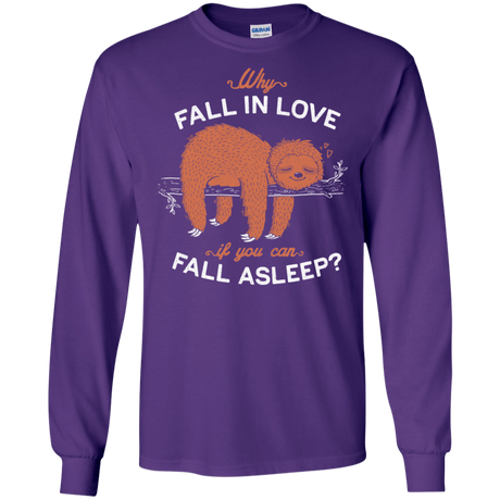 T-Shirts Purple / S Fall Asleep Men's Long Sleeve T-Shirt