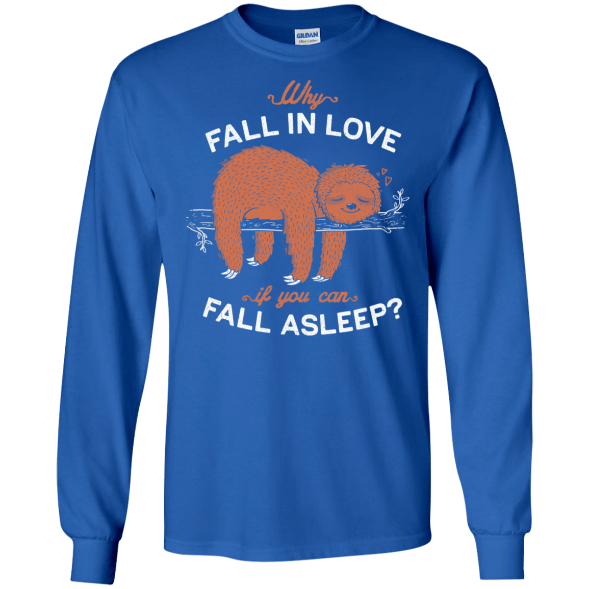 T-Shirts Royal / S Fall Asleep Men's Long Sleeve T-Shirt