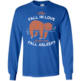 T-Shirts Royal / S Fall Asleep Men's Long Sleeve T-Shirt