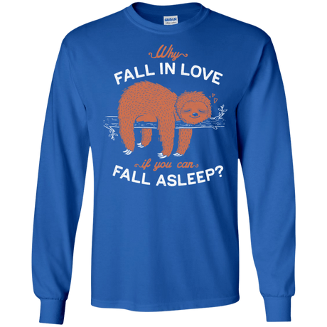 T-Shirts Royal / S Fall Asleep Men's Long Sleeve T-Shirt