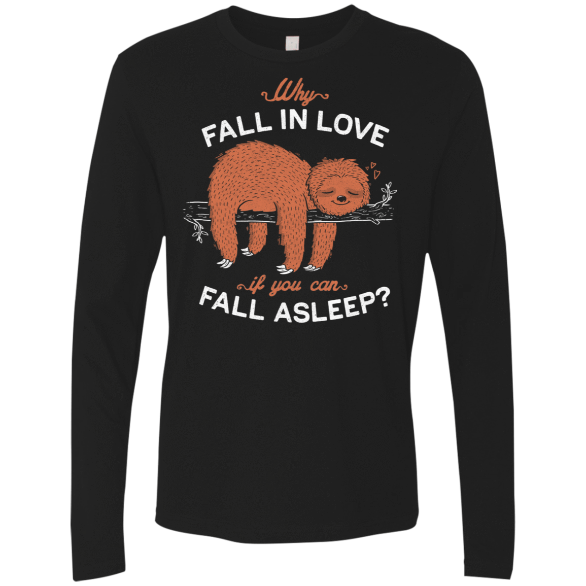 T-Shirts Black / S Fall Asleep Men's Premium Long Sleeve