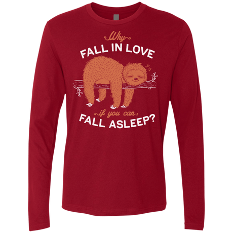 T-Shirts Cardinal / S Fall Asleep Men's Premium Long Sleeve