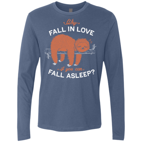 T-Shirts Indigo / S Fall Asleep Men's Premium Long Sleeve