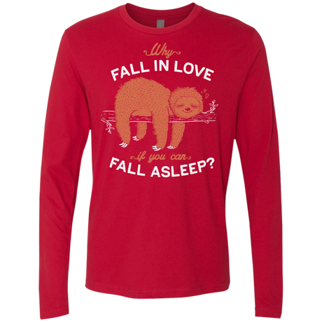 T-Shirts Red / S Fall Asleep Men's Premium Long Sleeve