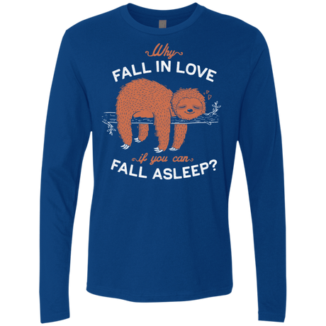 T-Shirts Royal / S Fall Asleep Men's Premium Long Sleeve