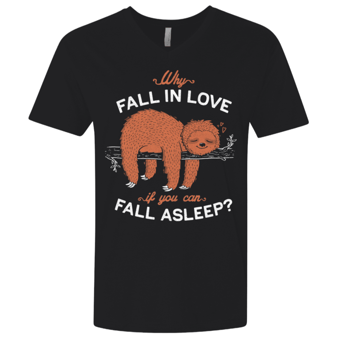 T-Shirts Black / X-Small Fall Asleep Men's Premium V-Neck