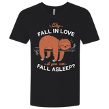 T-Shirts Black / X-Small Fall Asleep Men's Premium V-Neck