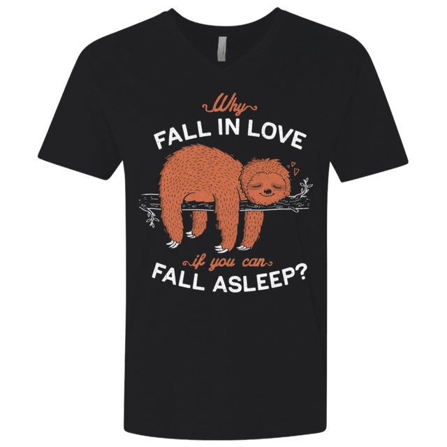 T-Shirts Black / X-Small Fall Asleep Men's Premium V-Neck