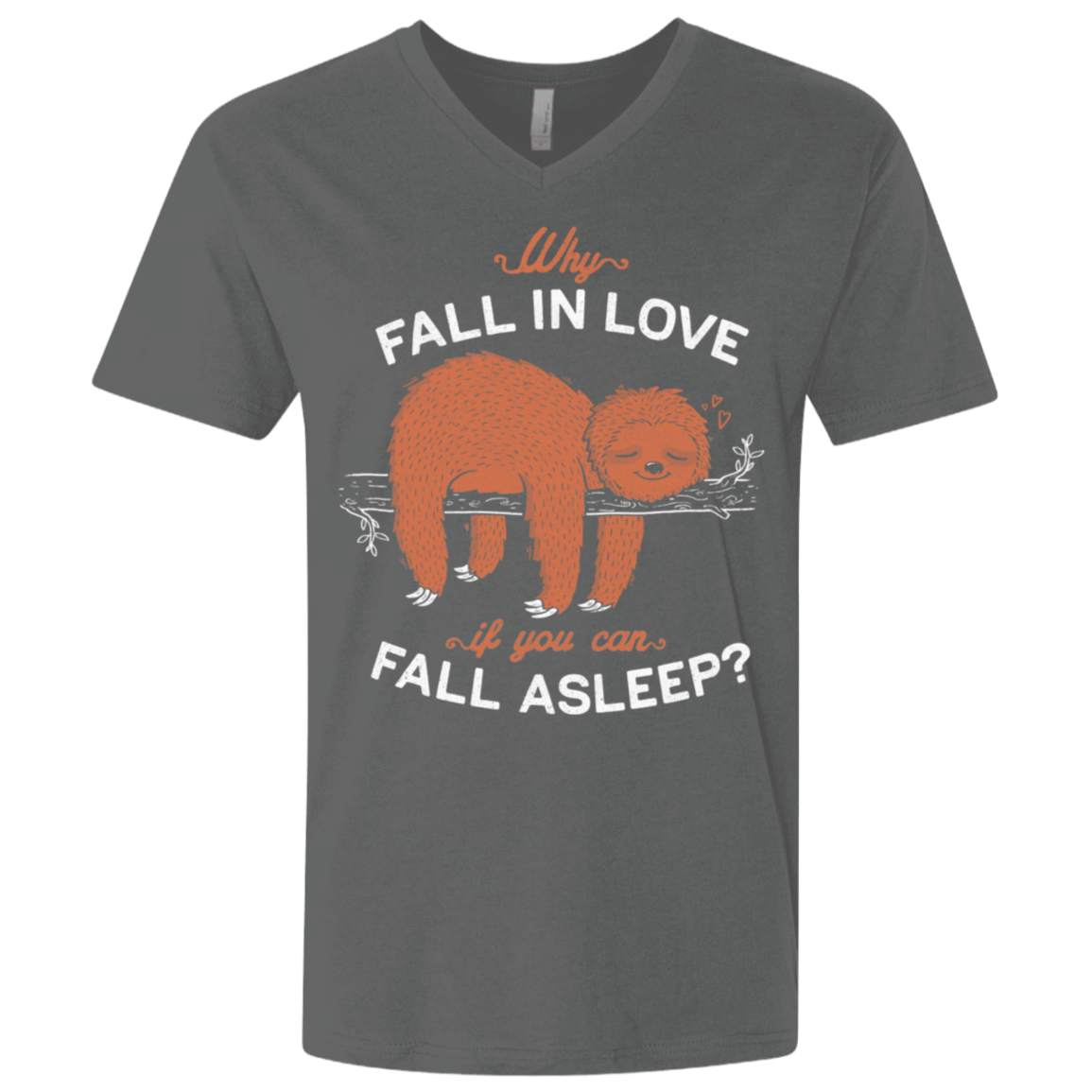 T-Shirts Heavy Metal / X-Small Fall Asleep Men's Premium V-Neck