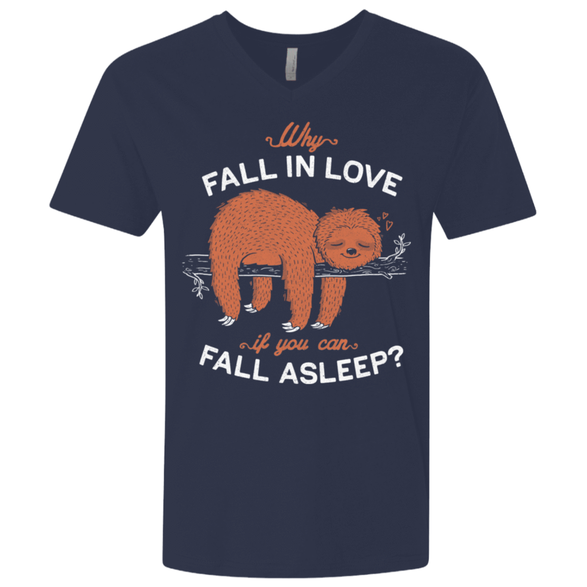 T-Shirts Midnight Navy / X-Small Fall Asleep Men's Premium V-Neck