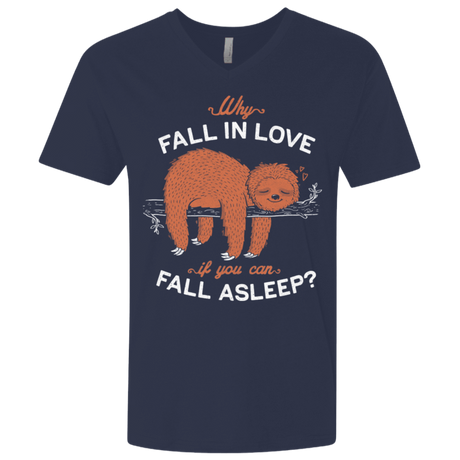 T-Shirts Midnight Navy / X-Small Fall Asleep Men's Premium V-Neck