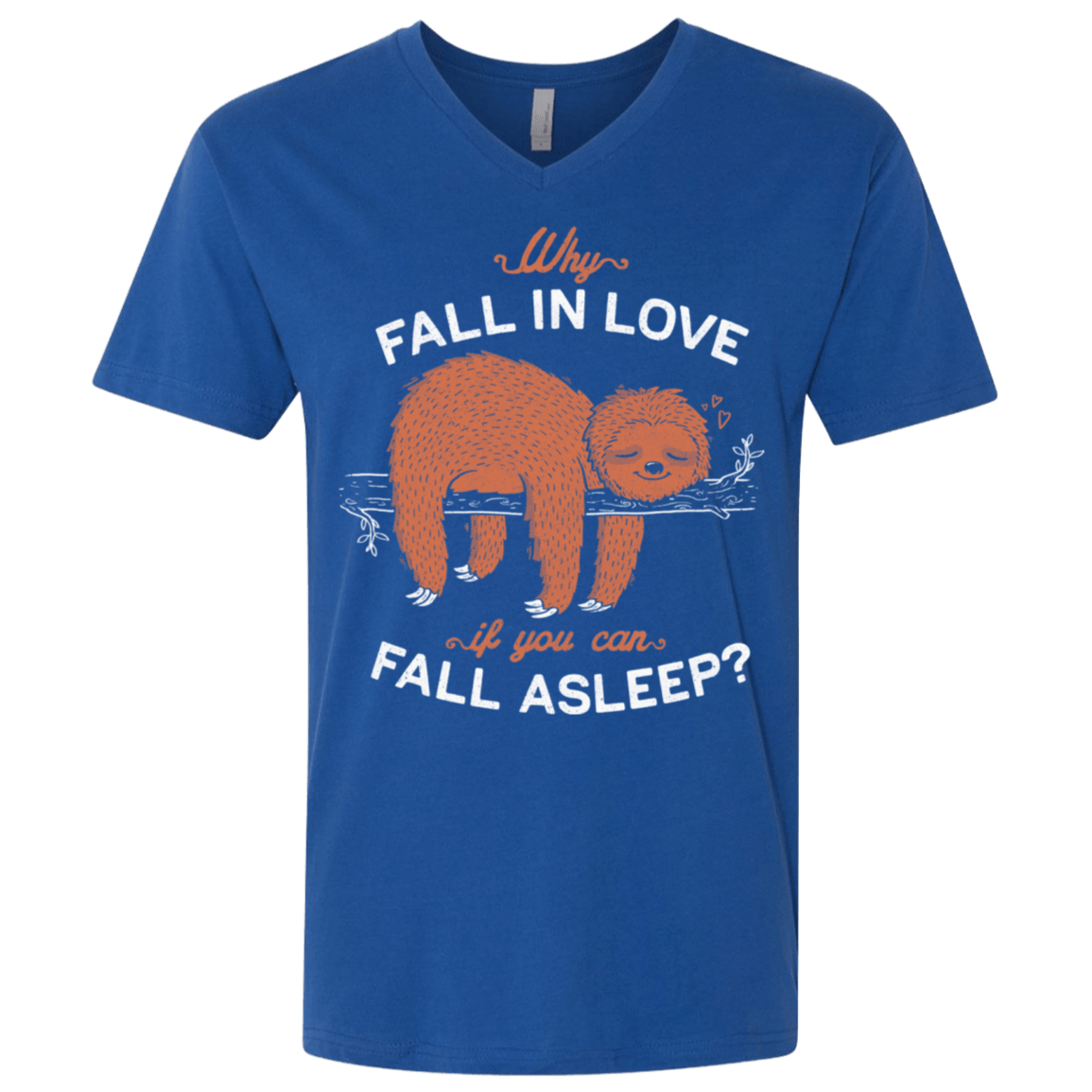 T-Shirts Royal / X-Small Fall Asleep Men's Premium V-Neck