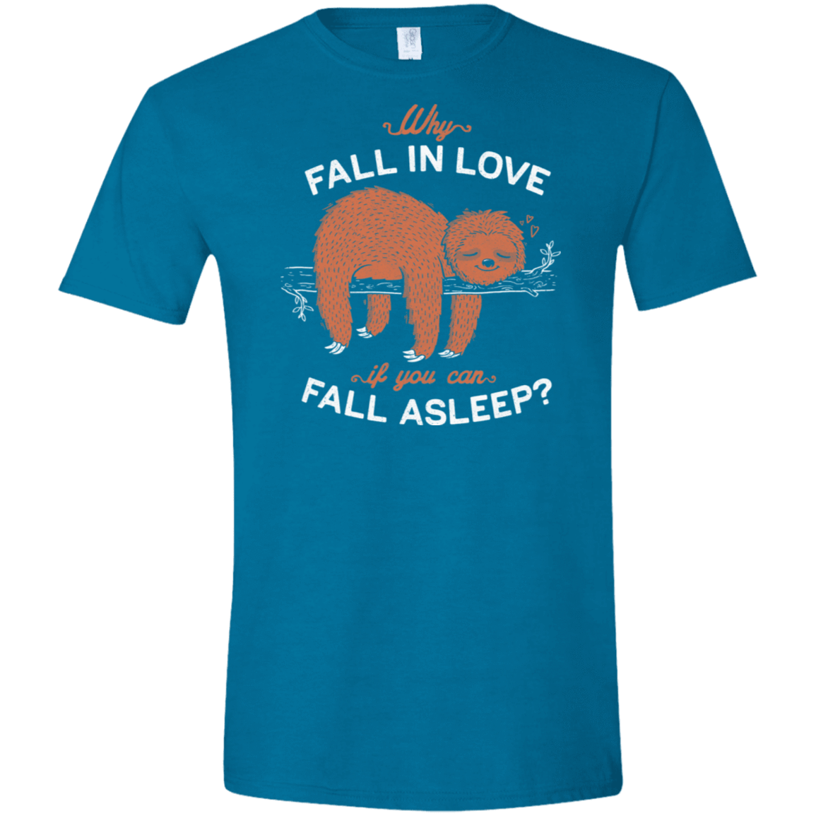 T-Shirts Antique Sapphire / S Fall Asleep Men's Semi-Fitted Softstyle