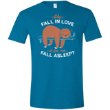 T-Shirts Antique Sapphire / S Fall Asleep Men's Semi-Fitted Softstyle