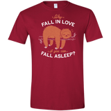 T-Shirts Cardinal Red / S Fall Asleep Men's Semi-Fitted Softstyle