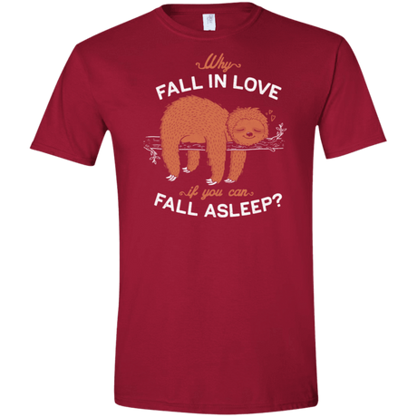 T-Shirts Cardinal Red / S Fall Asleep Men's Semi-Fitted Softstyle