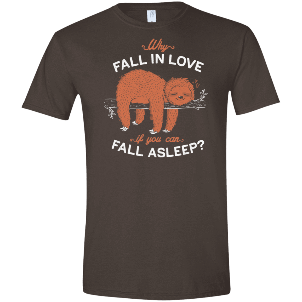 T-Shirts Dark Chocolate / S Fall Asleep Men's Semi-Fitted Softstyle