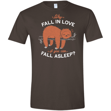 T-Shirts Dark Chocolate / S Fall Asleep Men's Semi-Fitted Softstyle
