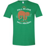 T-Shirts Heather Irish Green / S Fall Asleep Men's Semi-Fitted Softstyle