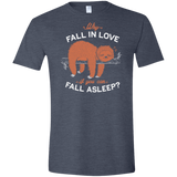 T-Shirts Heather Navy / S Fall Asleep Men's Semi-Fitted Softstyle