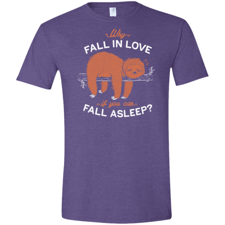 T-Shirts Heather Purple / S Fall Asleep Men's Semi-Fitted Softstyle