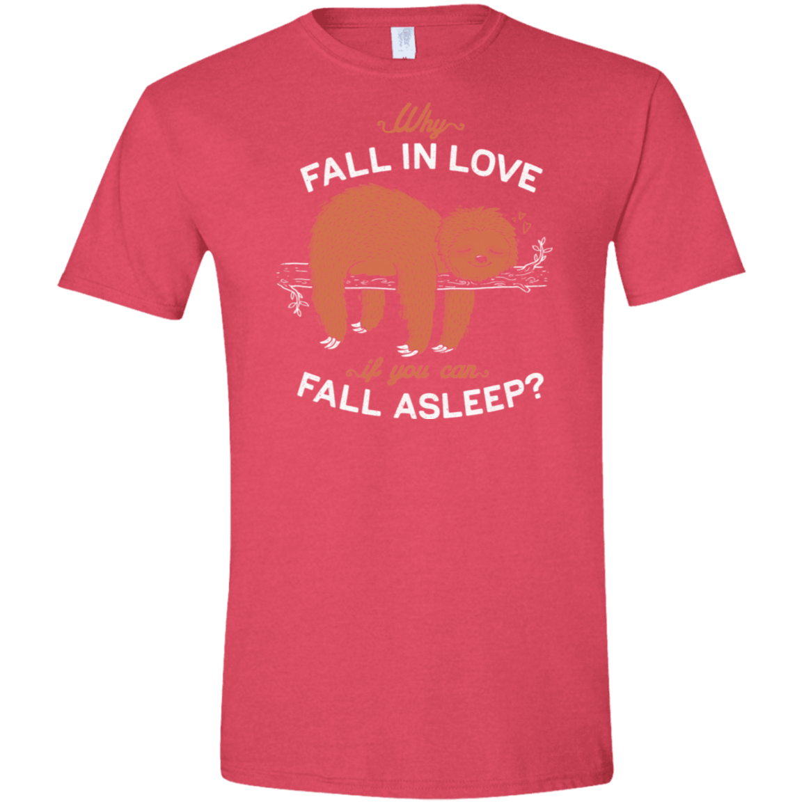 T-Shirts Heather Red / S Fall Asleep Men's Semi-Fitted Softstyle
