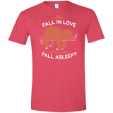 T-Shirts Heather Red / S Fall Asleep Men's Semi-Fitted Softstyle
