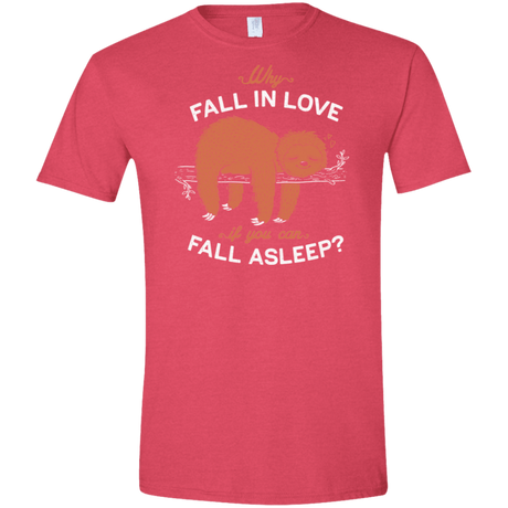 T-Shirts Heather Red / S Fall Asleep Men's Semi-Fitted Softstyle