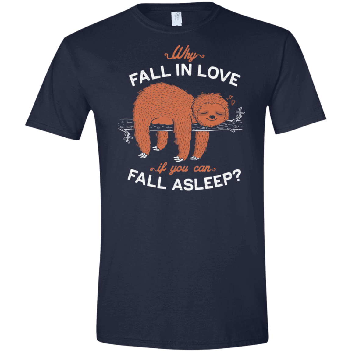 T-Shirts Navy / X-Small Fall Asleep Men's Semi-Fitted Softstyle