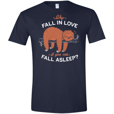 T-Shirts Navy / X-Small Fall Asleep Men's Semi-Fitted Softstyle