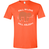 T-Shirts Orange / S Fall Asleep Men's Semi-Fitted Softstyle