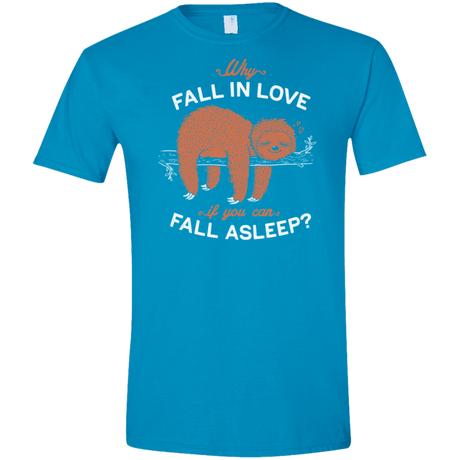 T-Shirts Sapphire / S Fall Asleep Men's Semi-Fitted Softstyle