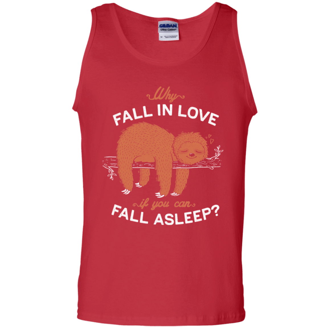 T-Shirts Red / S Fall Asleep Men's Tank Top
