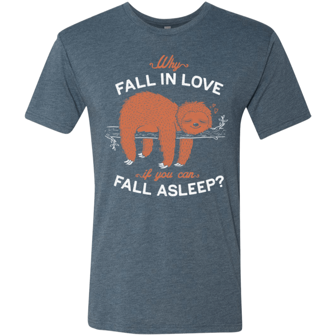 T-Shirts Indigo / S Fall Asleep Men's Triblend T-Shirt
