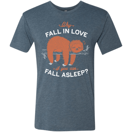 T-Shirts Indigo / S Fall Asleep Men's Triblend T-Shirt