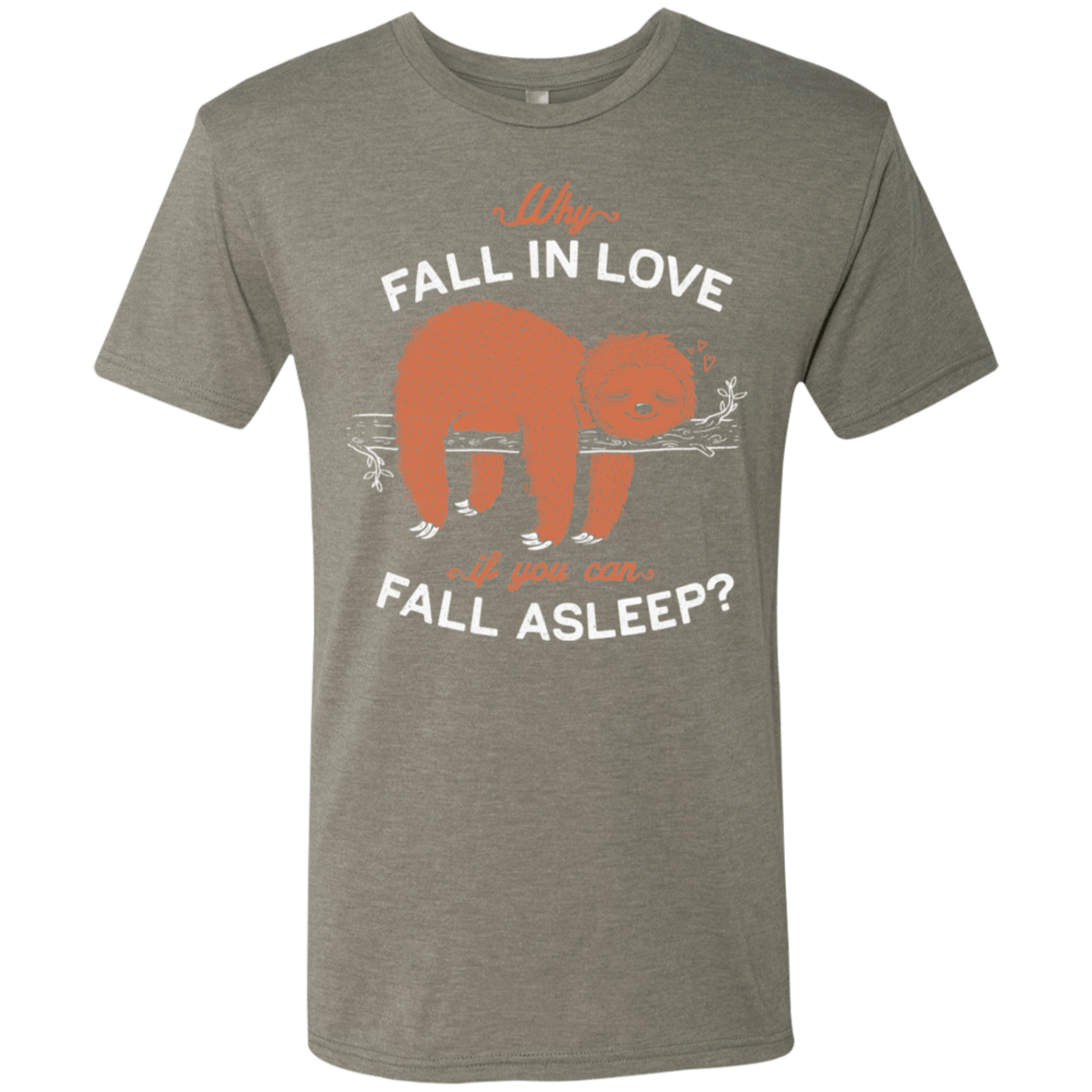 T-Shirts Venetian Grey / S Fall Asleep Men's Triblend T-Shirt
