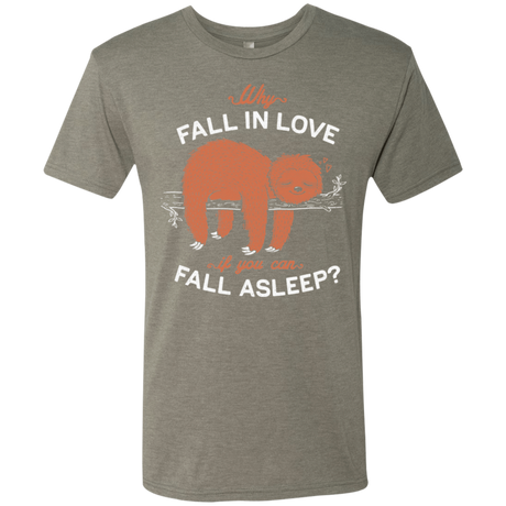 T-Shirts Venetian Grey / S Fall Asleep Men's Triblend T-Shirt