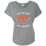 T-Shirts Premium Heather / X-Small Fall Asleep Triblend Dolman Sleeve