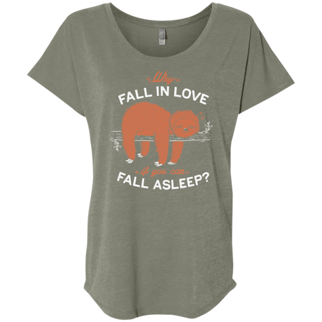 T-Shirts Venetian Grey / X-Small Fall Asleep Triblend Dolman Sleeve