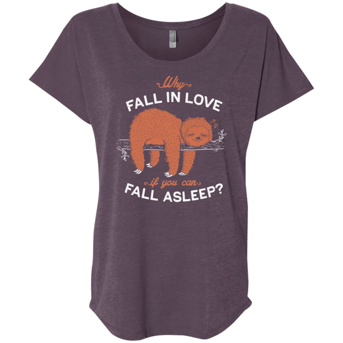 T-Shirts Vintage Purple / X-Small Fall Asleep Triblend Dolman Sleeve