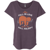 T-Shirts Vintage Purple / X-Small Fall Asleep Triblend Dolman Sleeve