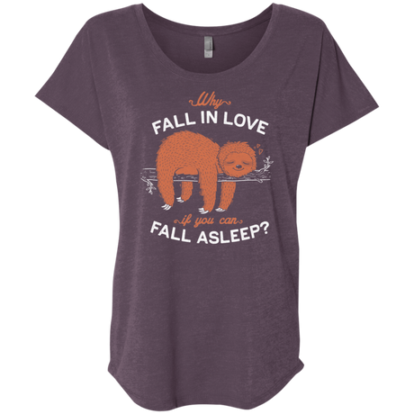 T-Shirts Vintage Purple / X-Small Fall Asleep Triblend Dolman Sleeve