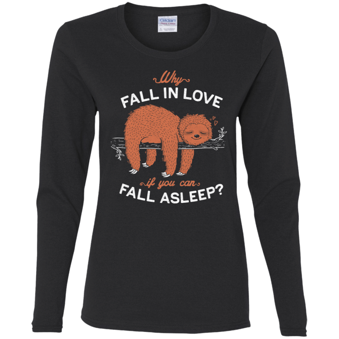 T-Shirts Black / S Fall Asleep Women's Long Sleeve T-Shirt