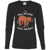 T-Shirts Black / S Fall Asleep Women's Long Sleeve T-Shirt