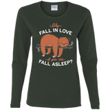 T-Shirts Forest / S Fall Asleep Women's Long Sleeve T-Shirt