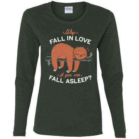 T-Shirts Forest / S Fall Asleep Women's Long Sleeve T-Shirt