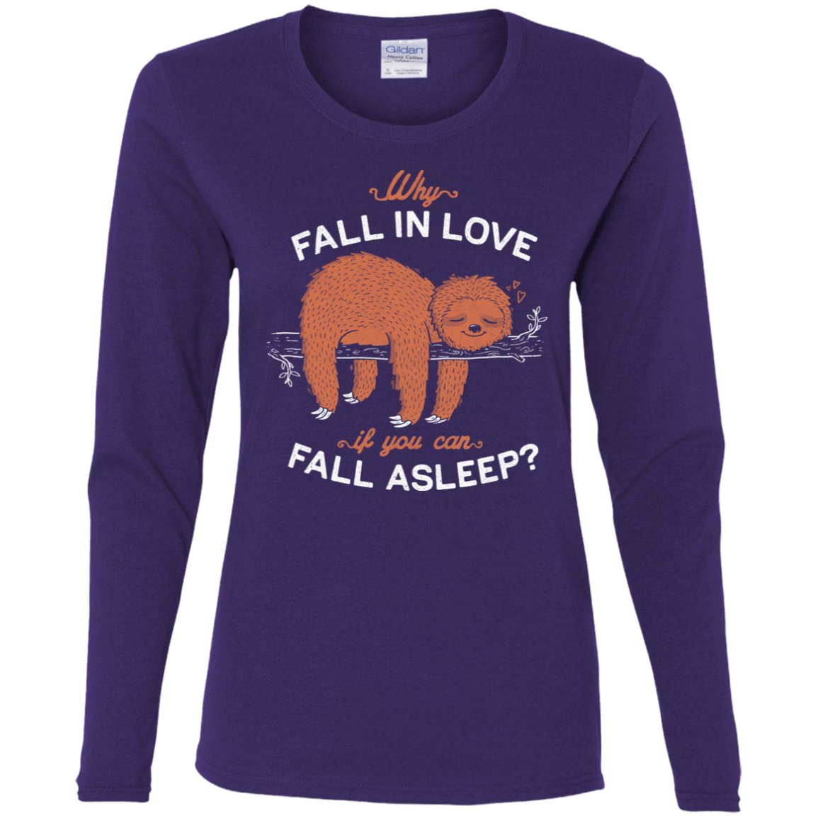 T-Shirts Purple / S Fall Asleep Women's Long Sleeve T-Shirt